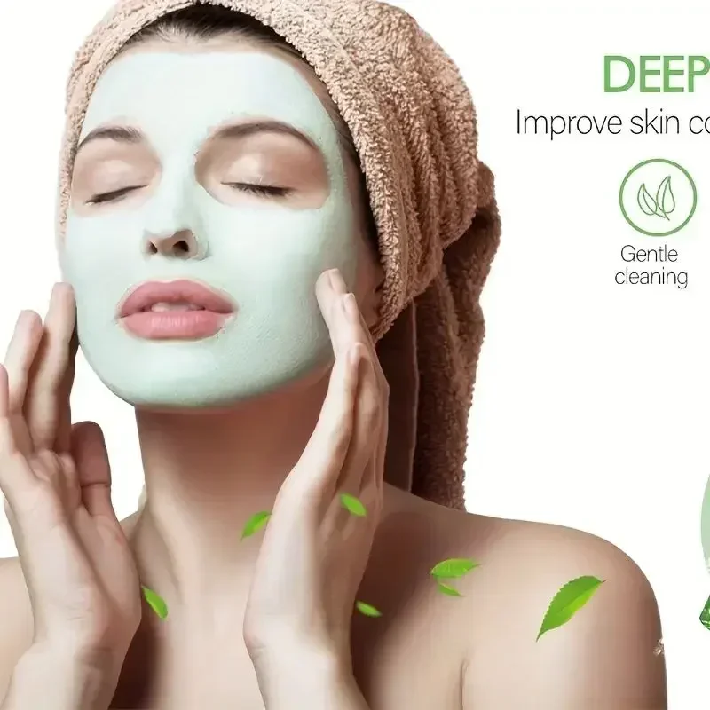 Bâton de masque nettoyant au thé vert pour l'élimination des points noirs, contrôle de l'huile, hydratant pour le visage, anti-acné, resserre les pores