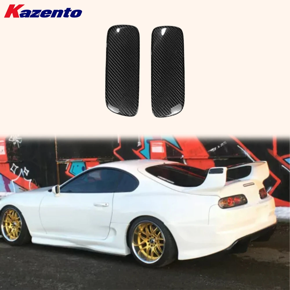 

Rear Spoiler End Cap TR Style Carbon Fiber For Toyota 93-98 Supra MK4 JZA80