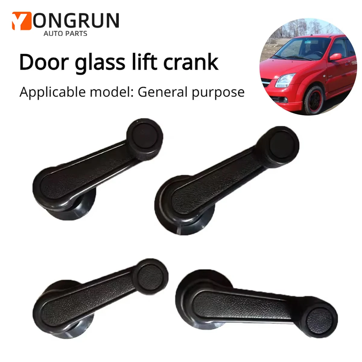 1/2/4PCS Easy To Install Window Handle Durable Plastic Black Durable Window Handle Accessory Suitable For Multiple Vehicle Serie