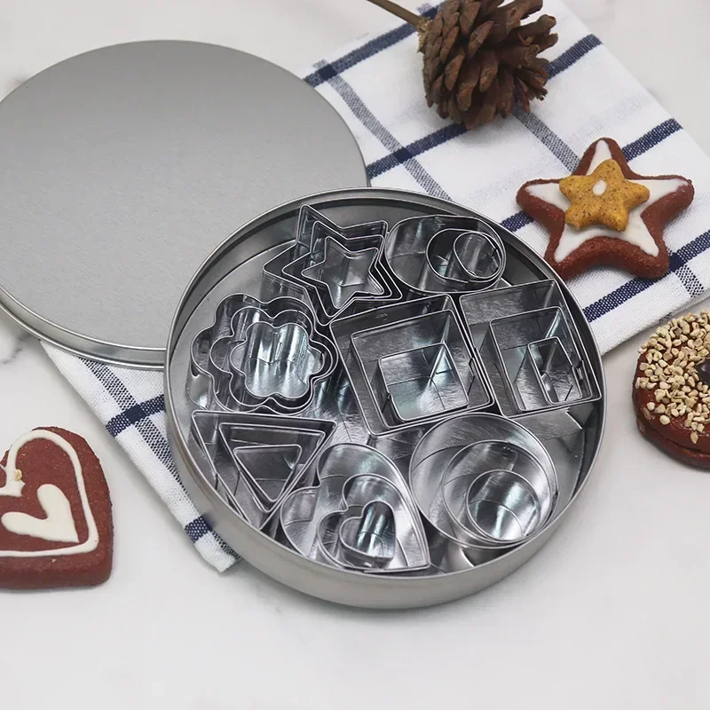 

Stainless Steel Sugar Biscuit Press Stamp Embosser Cookie Cutter DIY Cake Mold Pastry Decor Baking Accesories Kitchen Tools