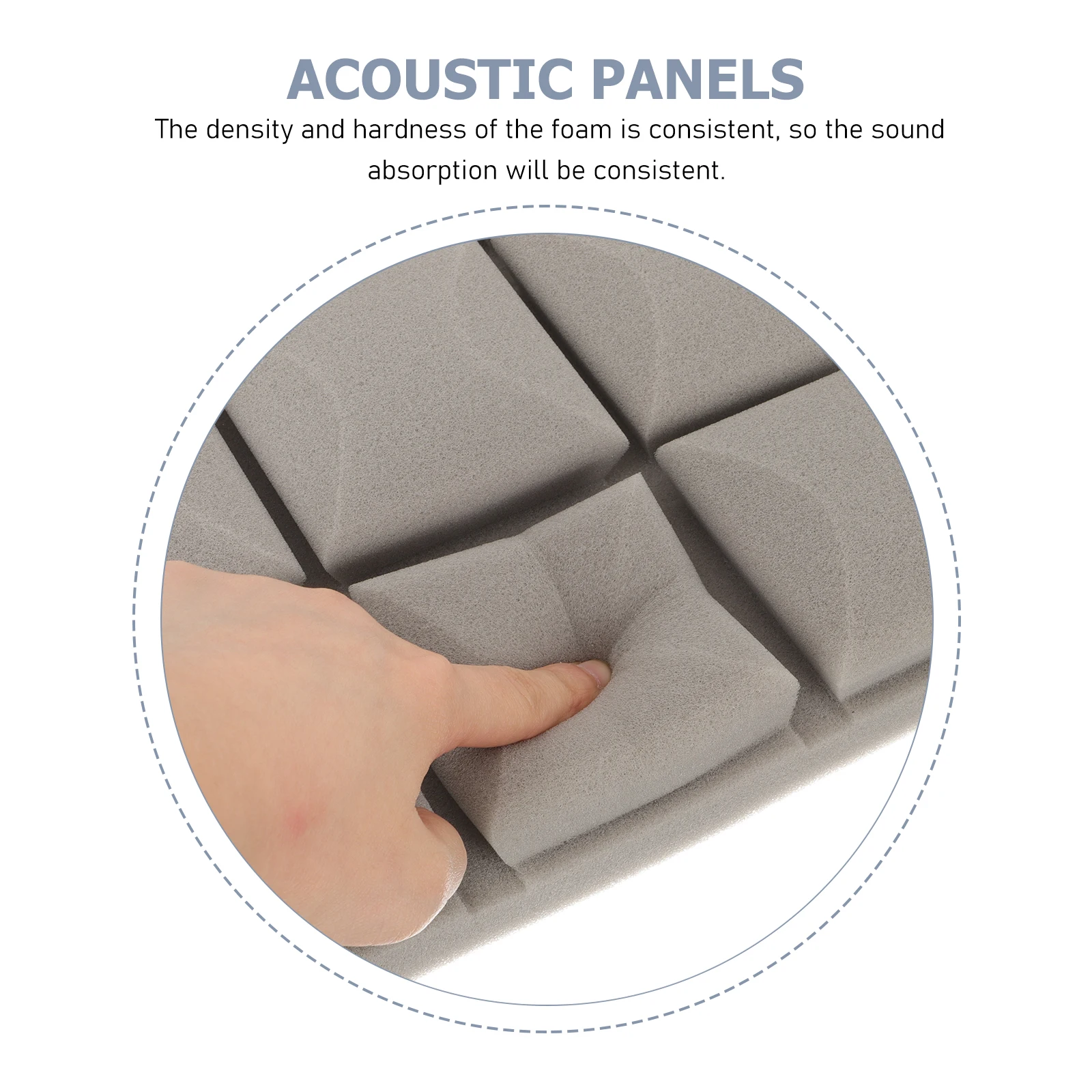 

4pcs Sound Absorbing Cotton Grey Foam Soundproof Board Echo Show Panels Acoustic Material Recording Studio Office