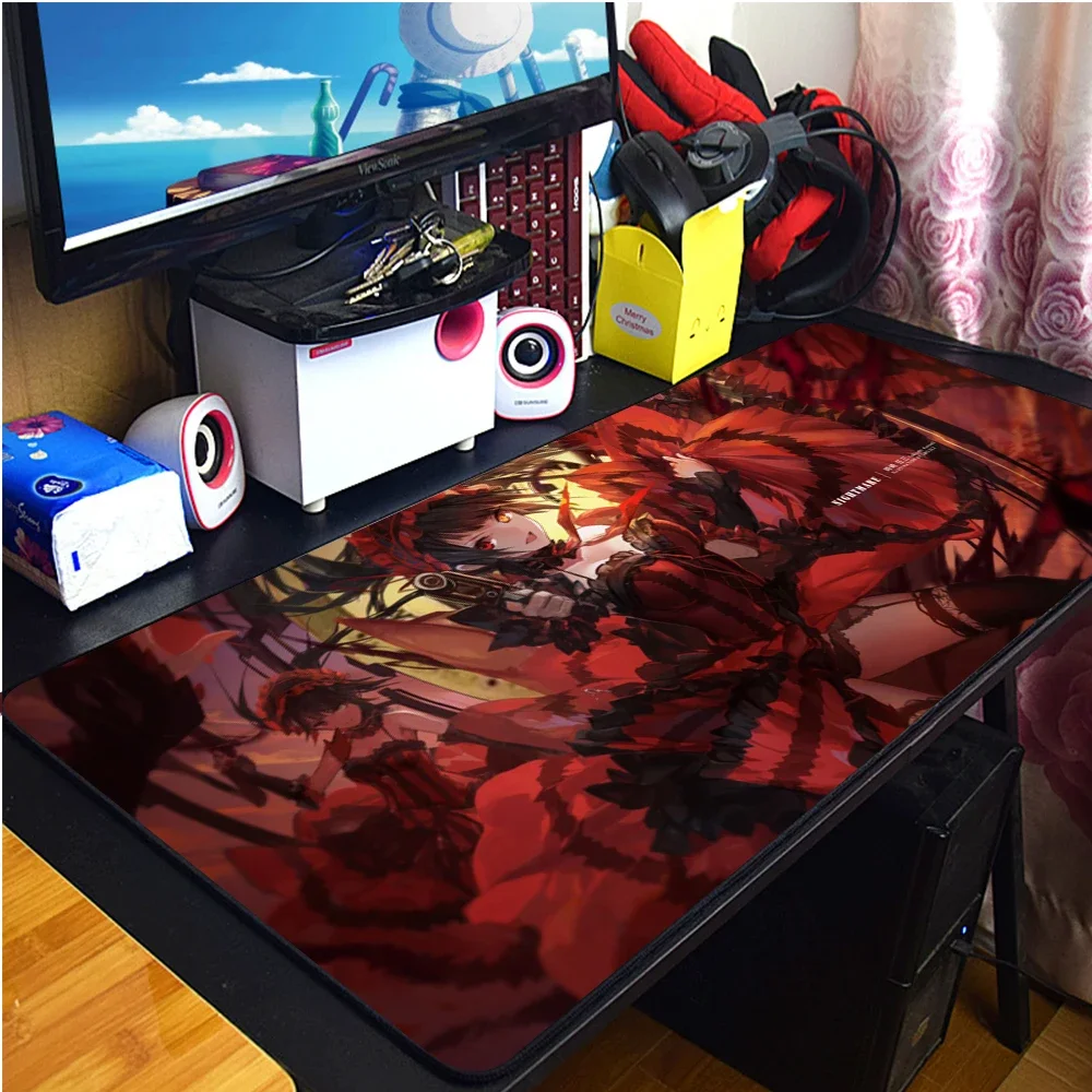 

Cute Tokisaki Kurumi Anime Mousepad Tappetino Mouse Gaming Accessories Mouse Mat Non-slip Mouse Pad Mausepad Deskmat Padmouse