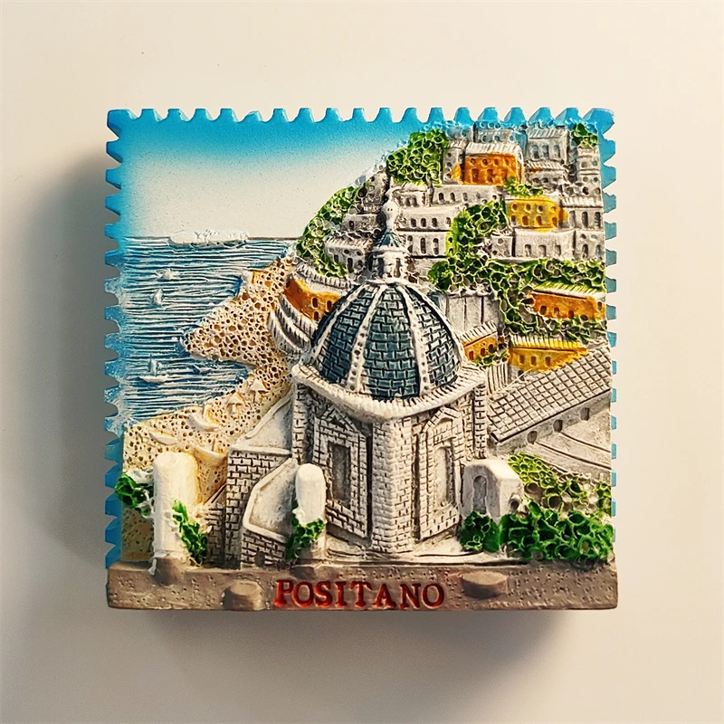 Italy，Campania，Positano，3D Stereoscopic，Tourism Souvenirs，Resin painting，Decoration home，Refrigerator magnets ﻿