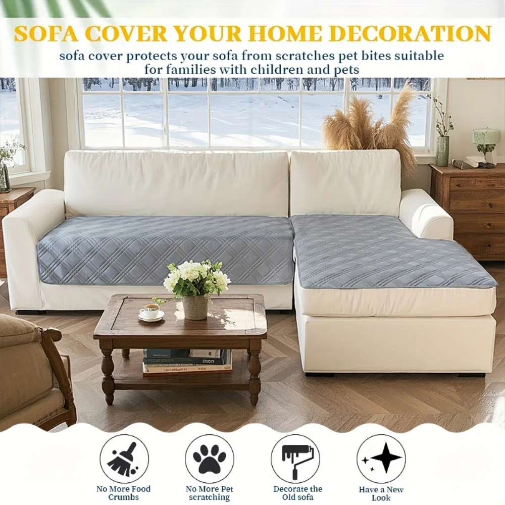 1Set Splash-proof Sofa Protection Pad Non-slip Furniture Protector Universal Couch Case for Sofa Living Room Home Decor