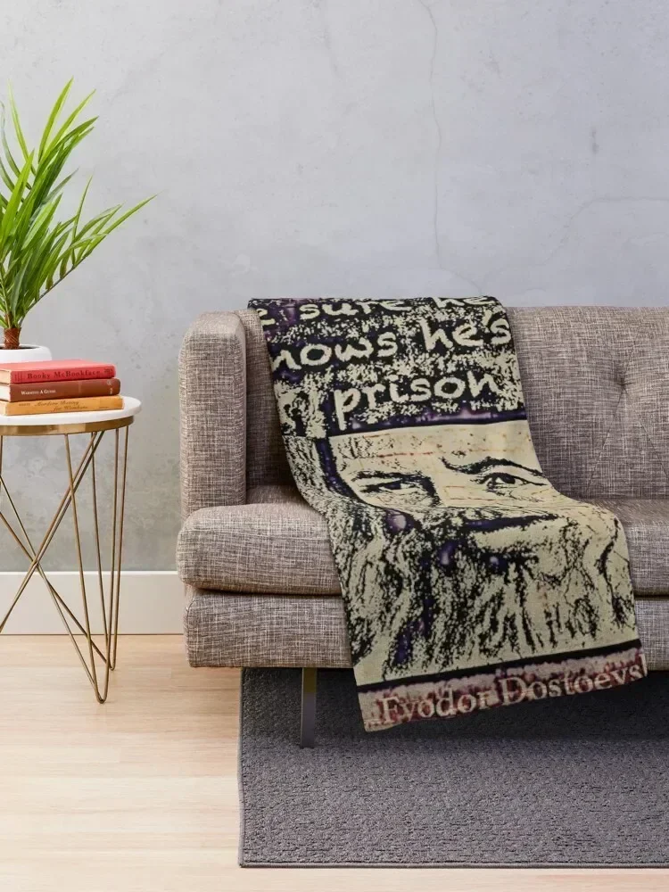 Dostoevsky Throw Blanket Shaggy Polar halloween Blankets