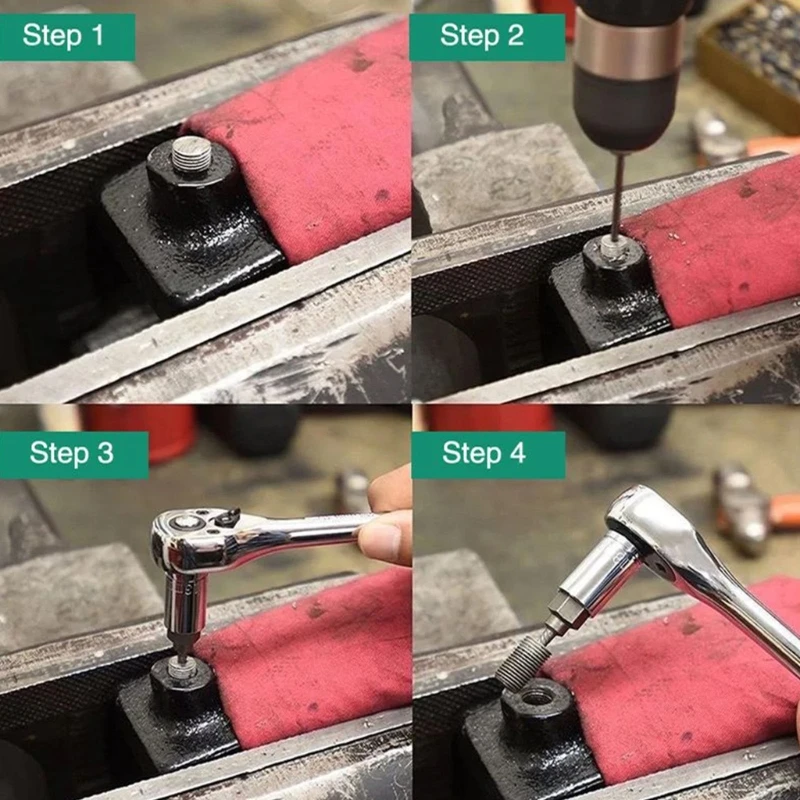 Kit estrattore per viti multiapplicazione Strumenti di riparazione per estrattori in acciaio di alta qualità Trasporto di goccia