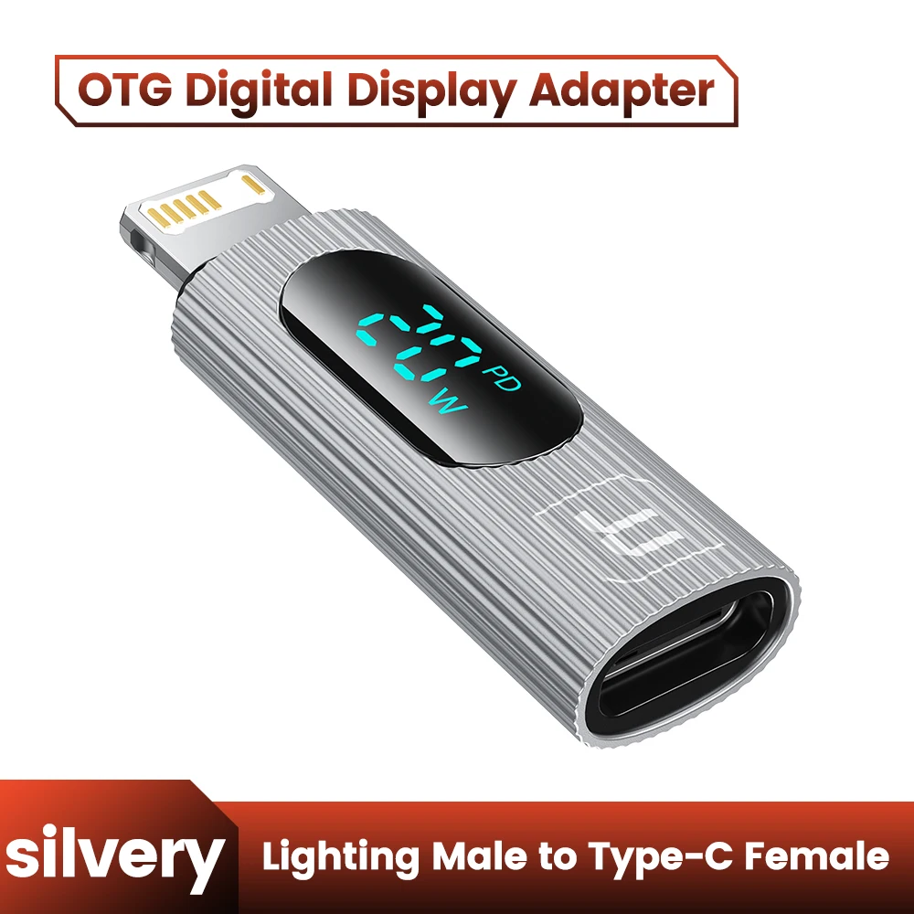 Toock 2/3/5er-Pack USB-C auf Lightning Adapter OTG Konverter PD 20W Schnellladung LED-Anzeige für iPhone 14 13 12 11 Pro Max iPad