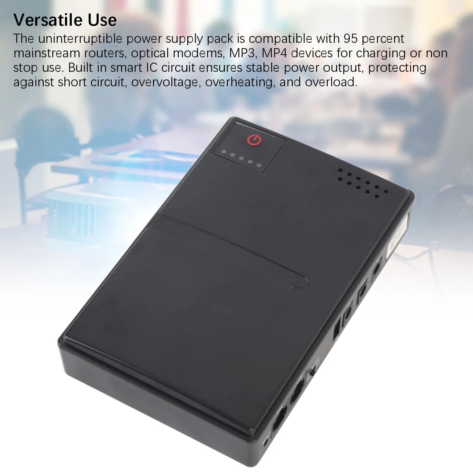 Mini UPS 5V 9V 12V 18W DC USB POE LAN, alimentation sans interruption multi-sortie, batterie de secours 7200mAh pour routeur Modem optique