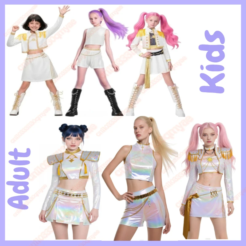 

Anime Movie K-Pop Demon Hunters Zoey Rumi Mira Children printed Cosplay Costume Stage performance Role Play Halloween Carnival