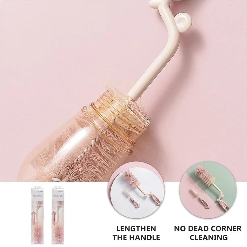 

1Set Feeding Bottle Pacifier Cleaner Long Handle Silicone Sponge Bottle Cleaning Tool Infant Milk Feeder