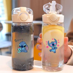 Disney-Stitch Summer Cup with Straw, Criança, Resistente a Queda, Resistente a Alta Temperatura, Grande Capacidade, Portátil, Salto, Menino, Menina, Novo