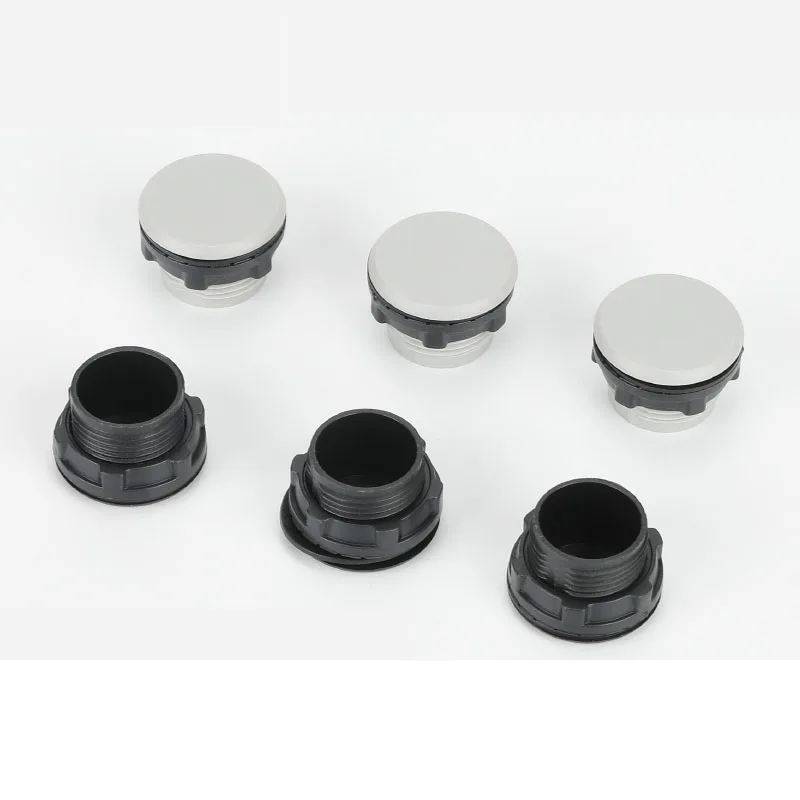 Black 22mm pushbutton switch panel plug  plastic pushbutton panel cover cap Gray