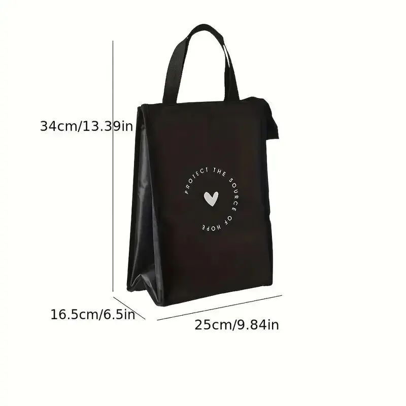 1pc Thickened Waterproof And Insulated Bag Oxford Cloth Bento Bag Insulated Refrigerated Work Handbag Portable Insulation Bag