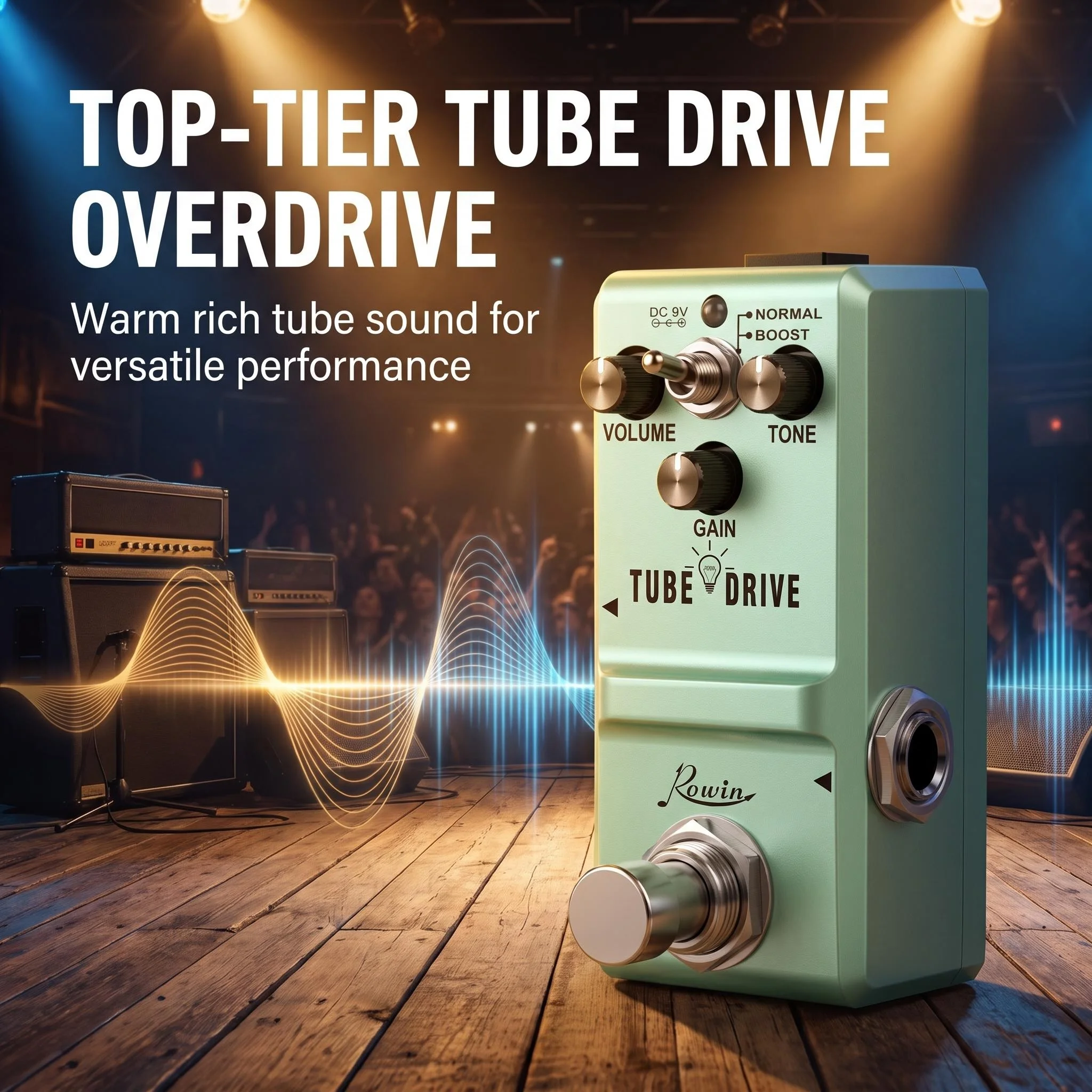 Rowin Pedal Para Guitarra Super Tiny Effects NANO Looper Flanger Booster Frenzy Compressor Tuner Tube Drive Overdrive Bass view 5
