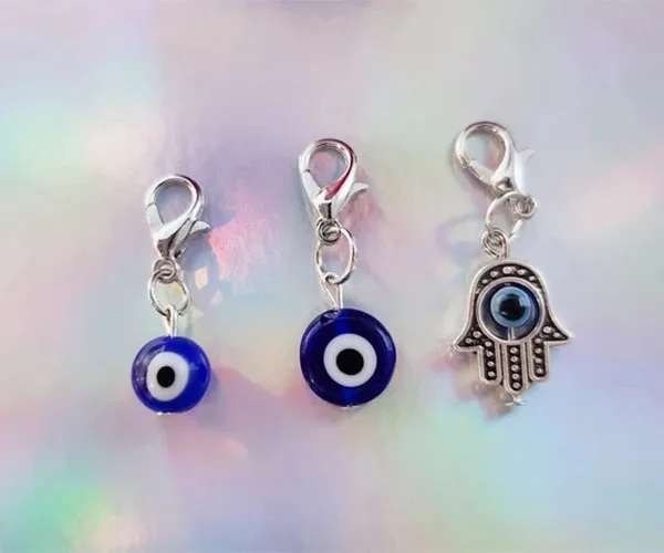 Evil Eye Dog Charm Evil Eye Pet Collar Hamasa Pet Charm Good Luck Key Charm Evil Eye Key Chain Charm