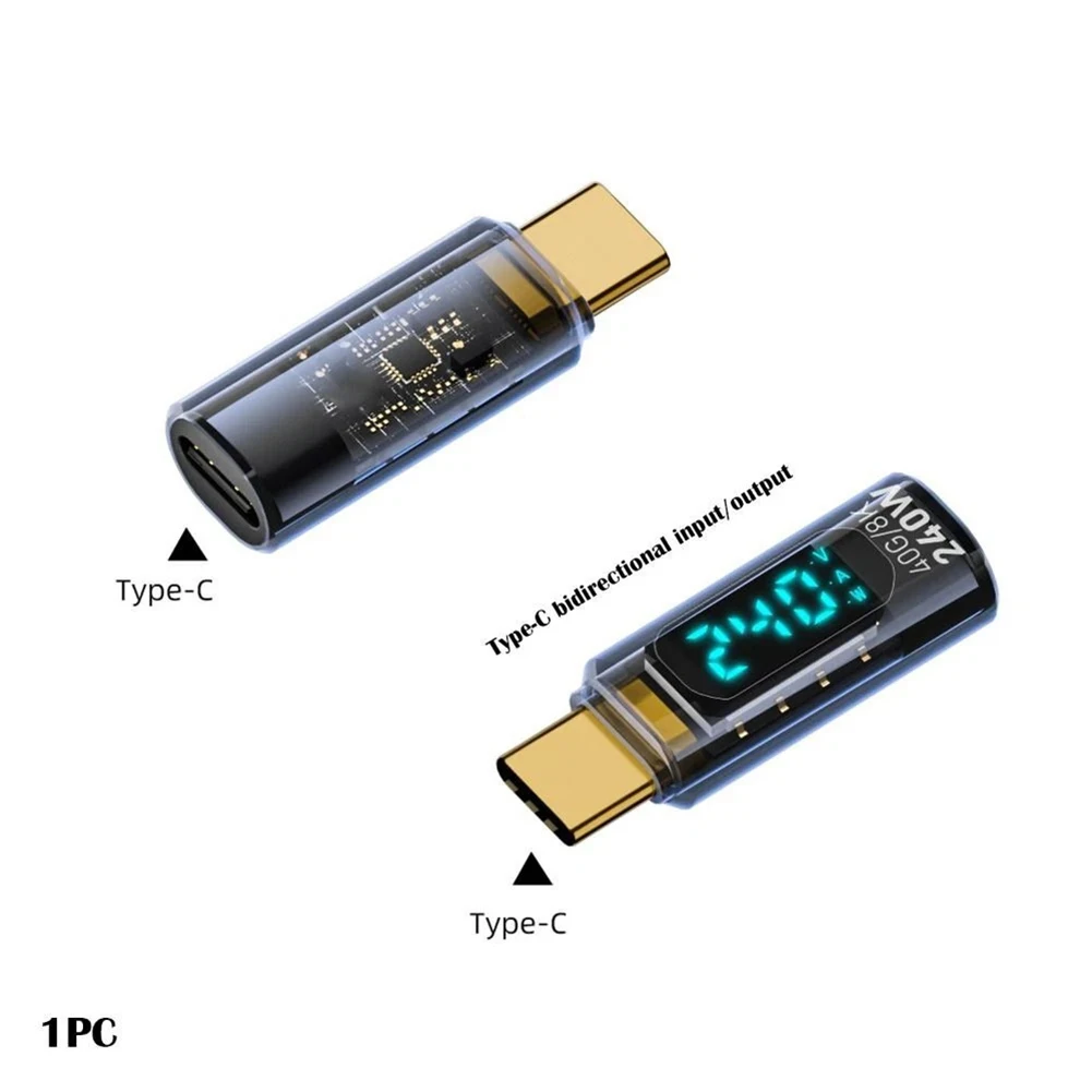 Kabel Pengisi Daya Cepat Adaptor Daya 240W Transfer Data 40Gbps Struktur Aluminium Kokoh Adaptor Pengisi Daya Cepat 240W