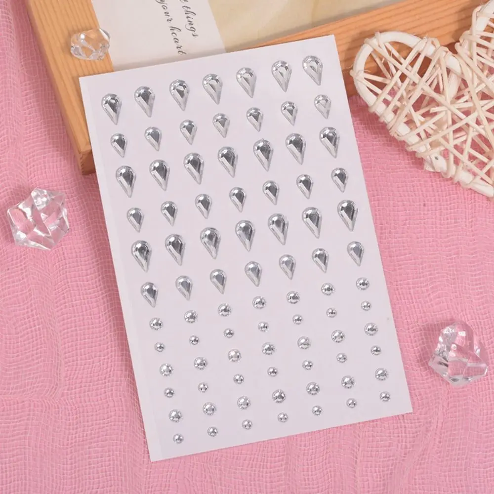 

Fashion 3D Face Jewelry Stickers Colorful Glitter Sequins Eyeliner Diamond Decals Mixed Pearls Rhinestone Stickers