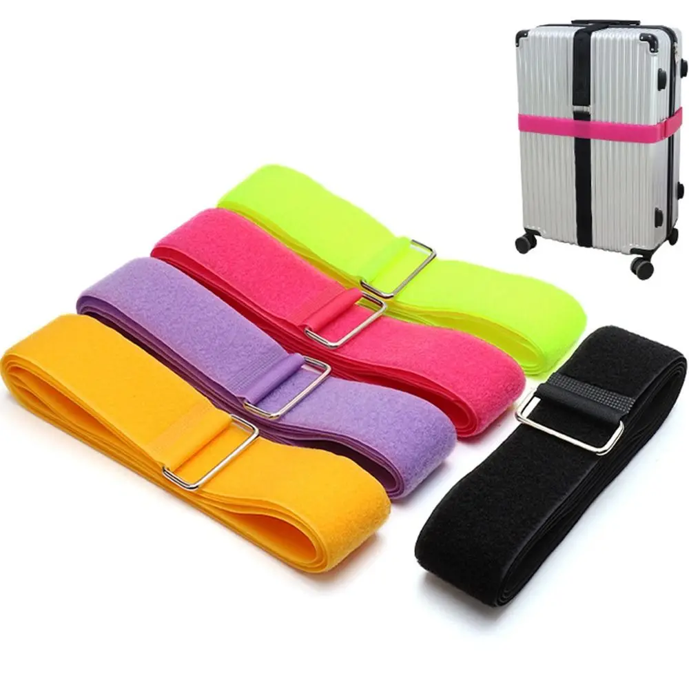 Adjustable Luggage Safe Straps Tying Rope Elastic Band Anti-lost Baggage Suitcase Protective Packing Fixed Belt Travel Accessory