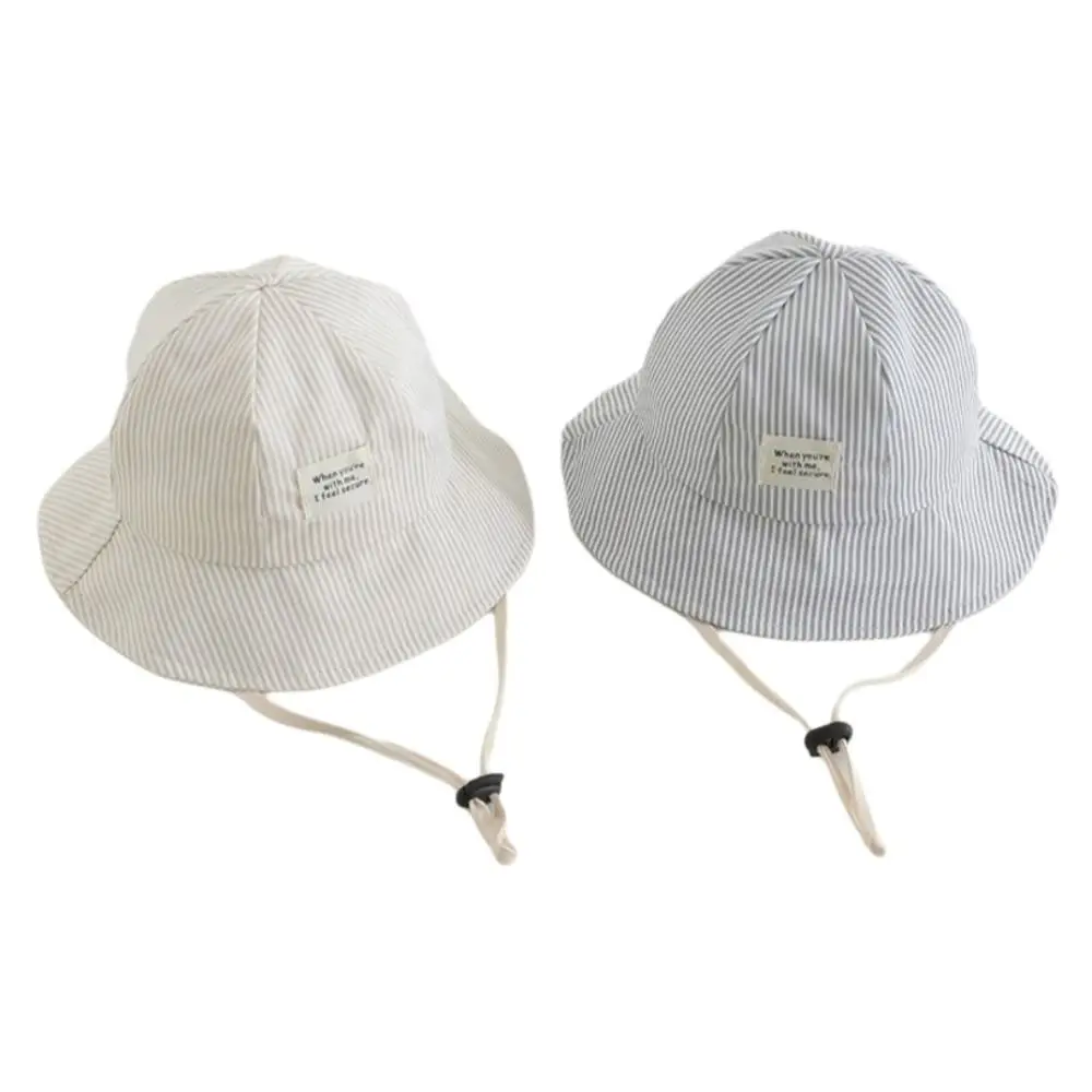 

Новая полосатая панама с ветрозащитным шнурком, защита от УФ-излучения, детская панама-ведро, осенняя