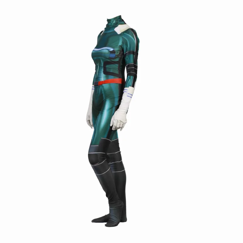 Boku No Hero Academy Female Deku Cosplay Costume Izuku Midoriya Suit Zentai Bodysuit for Adults Kids