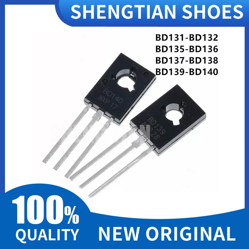 10PCS 100% New original BD131 BD132 BD135 BD136 TO126 BD137 BD138 BD139 BD140  TO-126