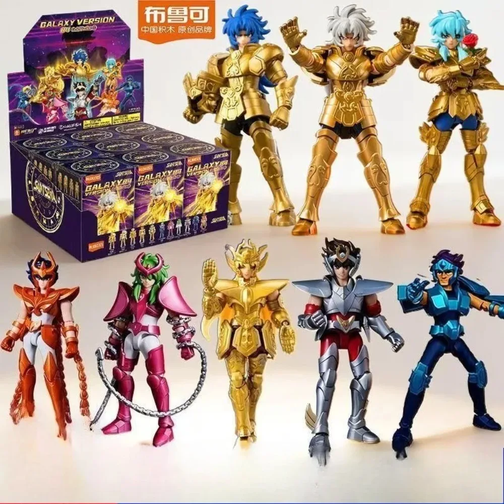 BLOKEES Saint Seiya Building Block Man Many Stars Edition Golden Zodiac 4nd Virgo Shaka Gemini SAGA Modèle d'assemblage Jouet Cadeau