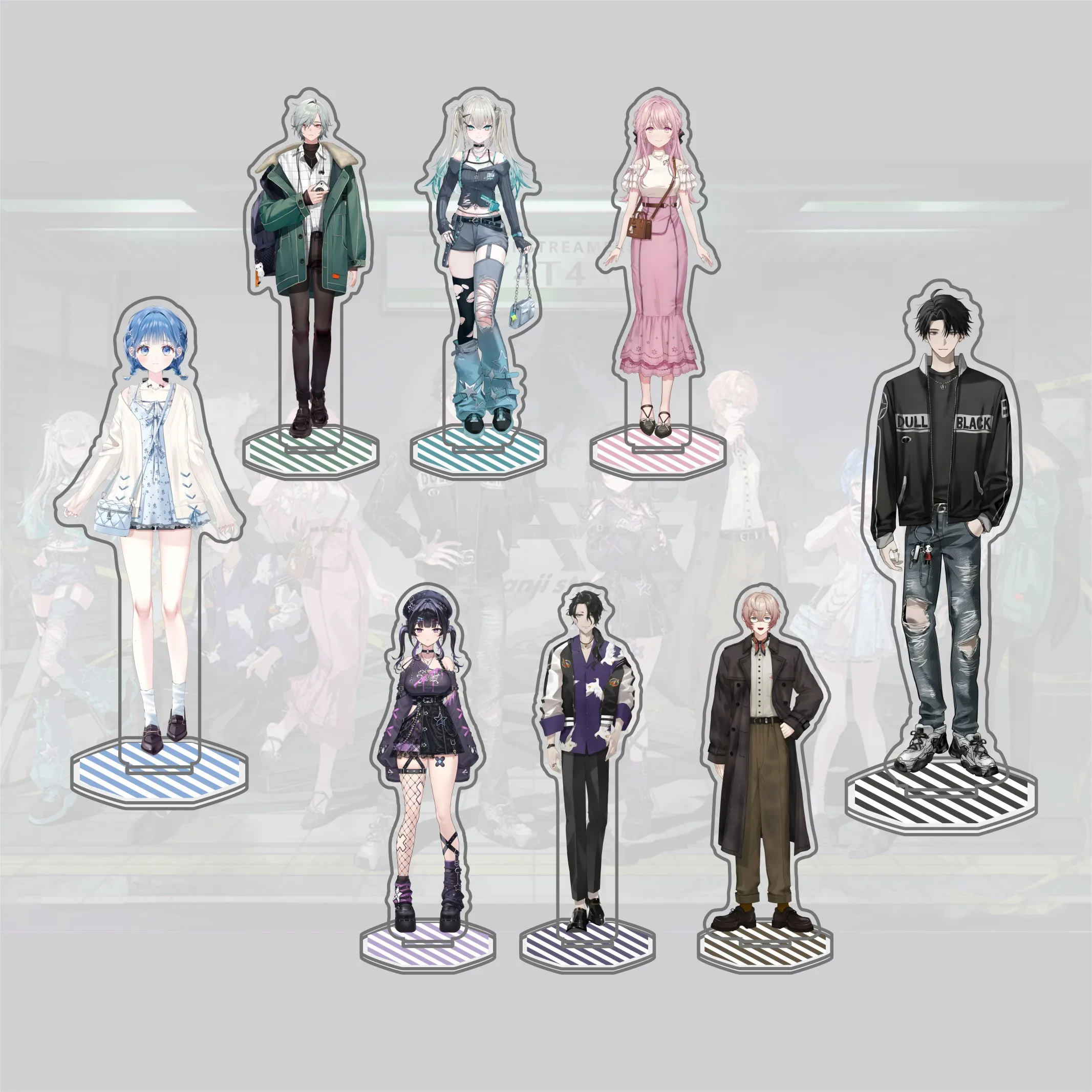 Y4T4 15cm Acrylic Stand key chains NIJISANJI STREAMERS VTuber Collection Model  Gift Mikogami Kotone Reina Kuri Eita