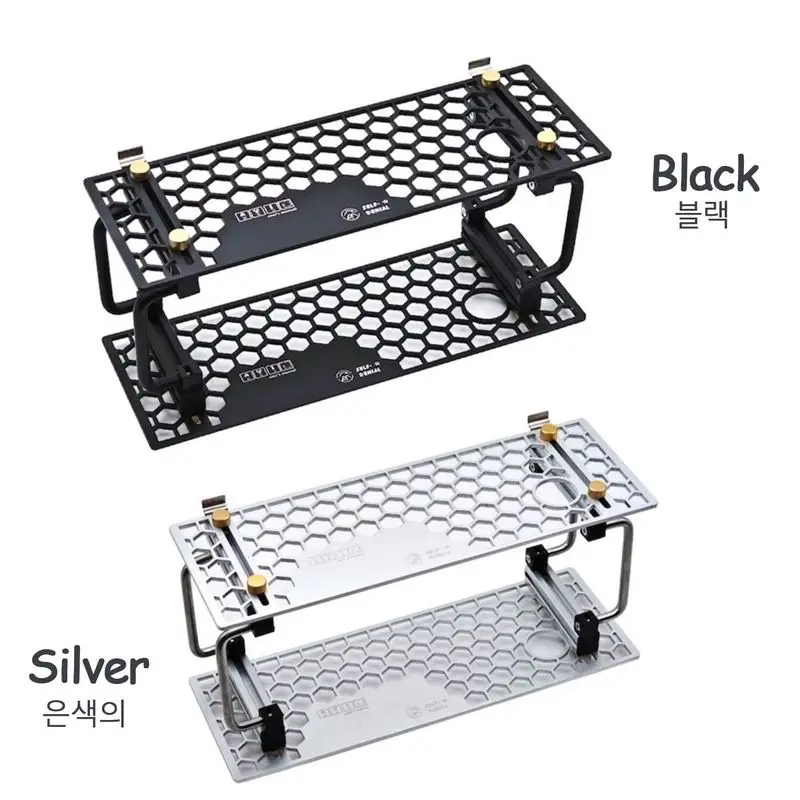 25L/50L Open Storage Box Accessories Folding Storage Rack Open Box Double Layer Aluminum Alloy Storage Rack