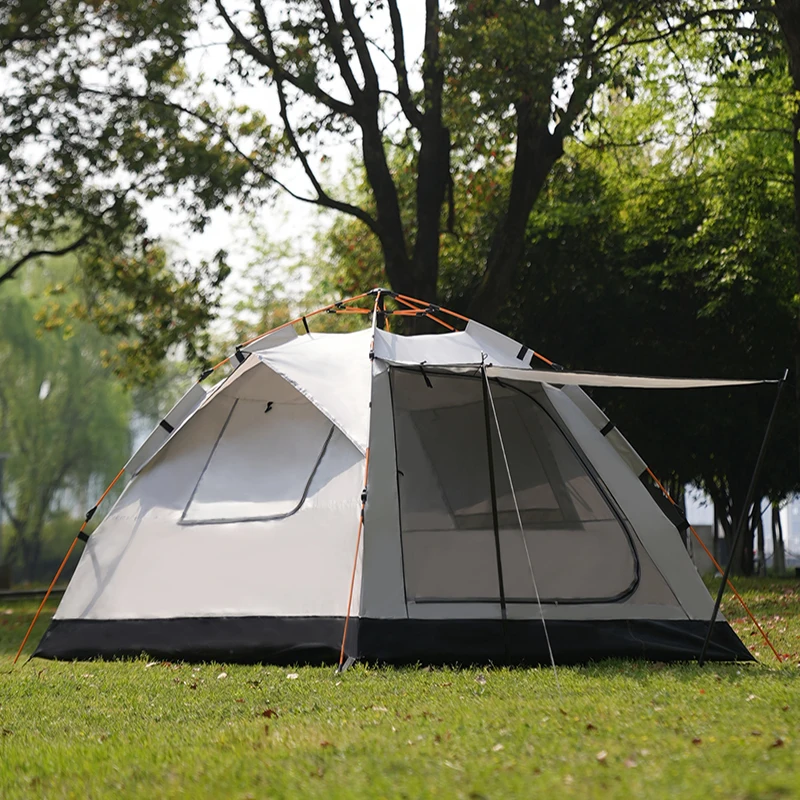 

Heavy-Duty Portable Waterproof Tent Quick Setup One Bedroom Oxford Fabric All-Season Ventilated Shelter for Hiking Summer Tent