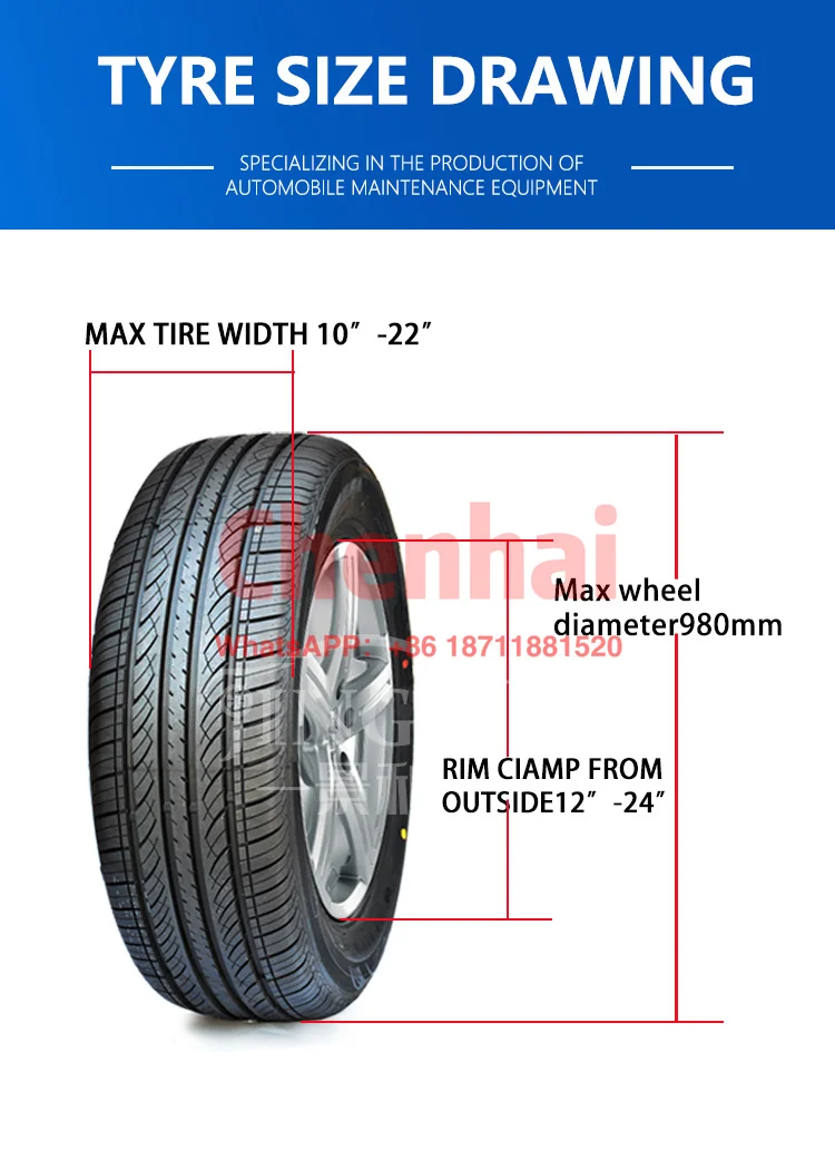 tire changer and wheel balancer combo machine equipment for touchless car mini tire changer