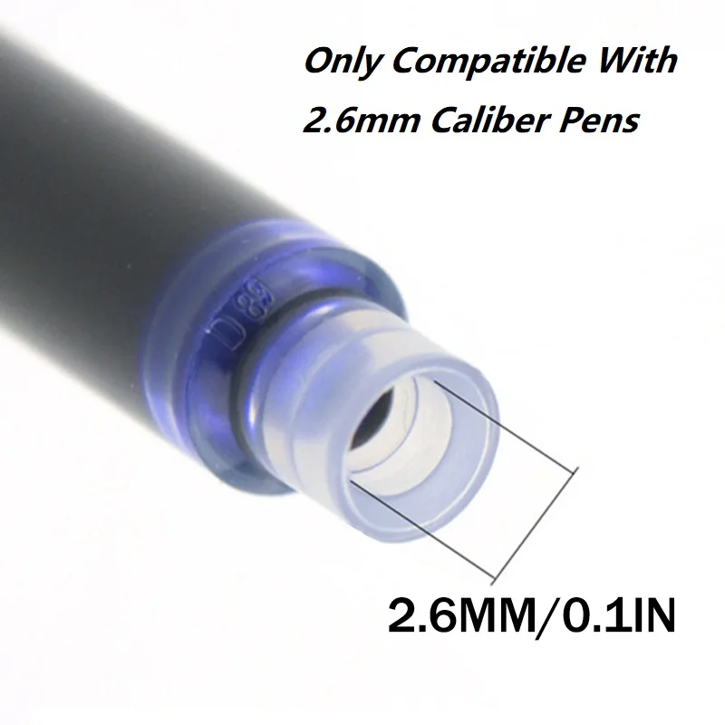 Cartucce di inchiostro per penna stilografica da 2.6mm ricarica di alta qualità cartucce corte forniture per ufficio per penna calligrafica e scrittura Fine