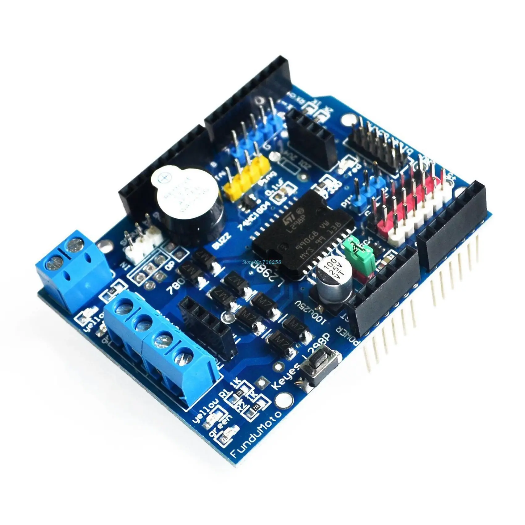 L298P Motor Shield Supports PWM/PLL Mode Motor Drive for Arduino UNO MEGA 2560