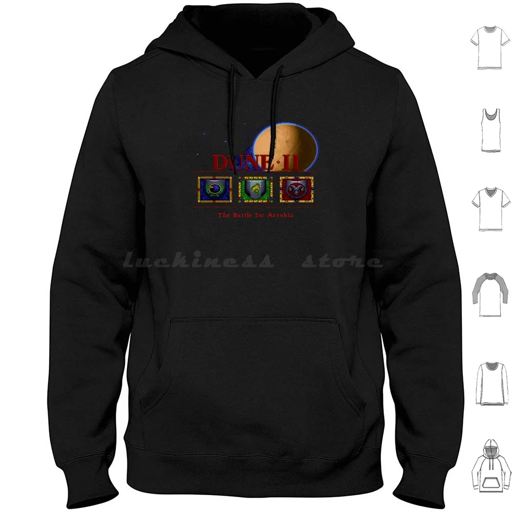 Ii-The Battle For Arrakis Hoodies Long Sleeve Commodore Amiga Screen Computer Retro Classic Bit Pixel Geek Video Game