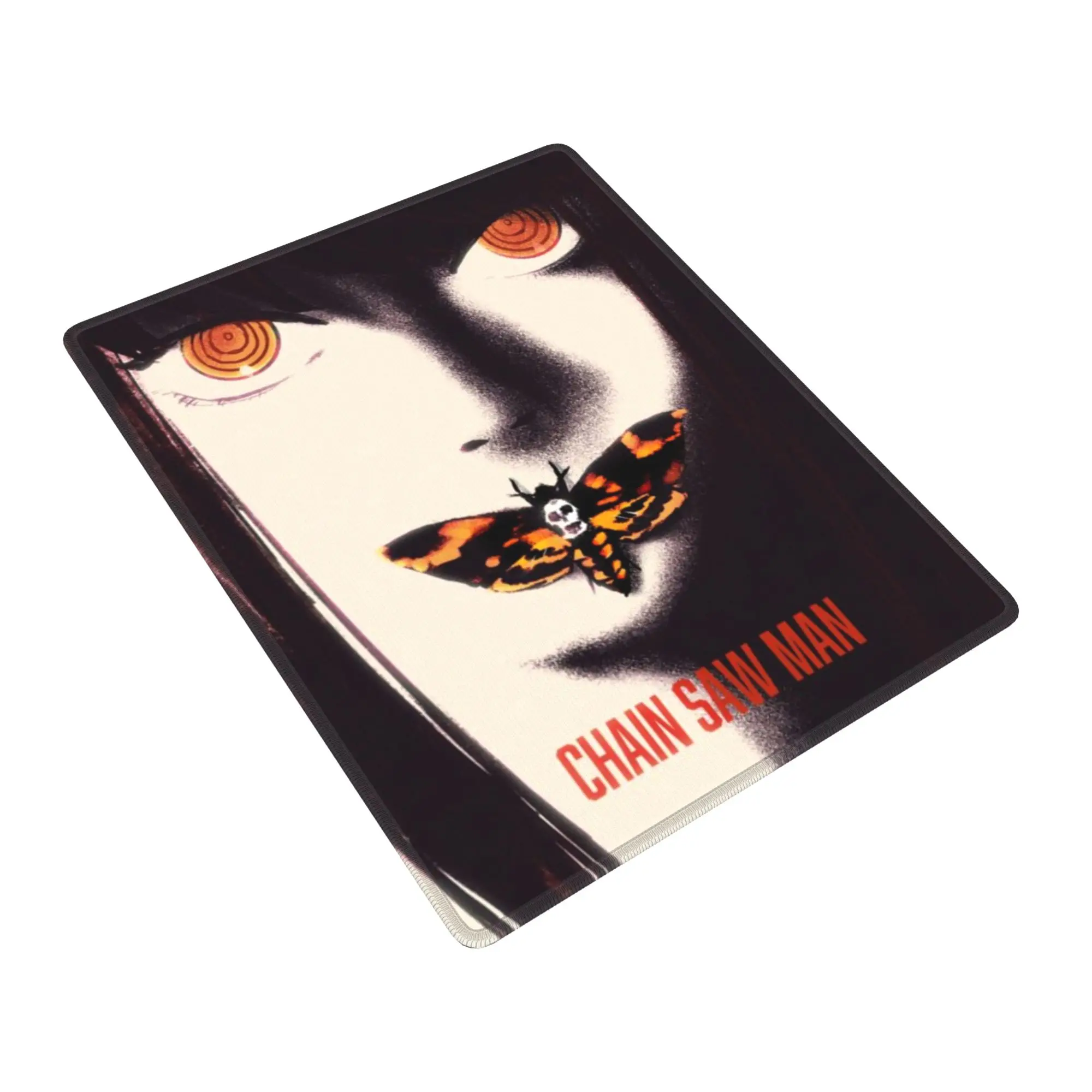 

Makima Chainsaw Man игровой коврик для мыши, ковер для клавиатуры, тишина ягнят, плакат, противоскользящий коврик для мыши из натурального каучука для геймеров