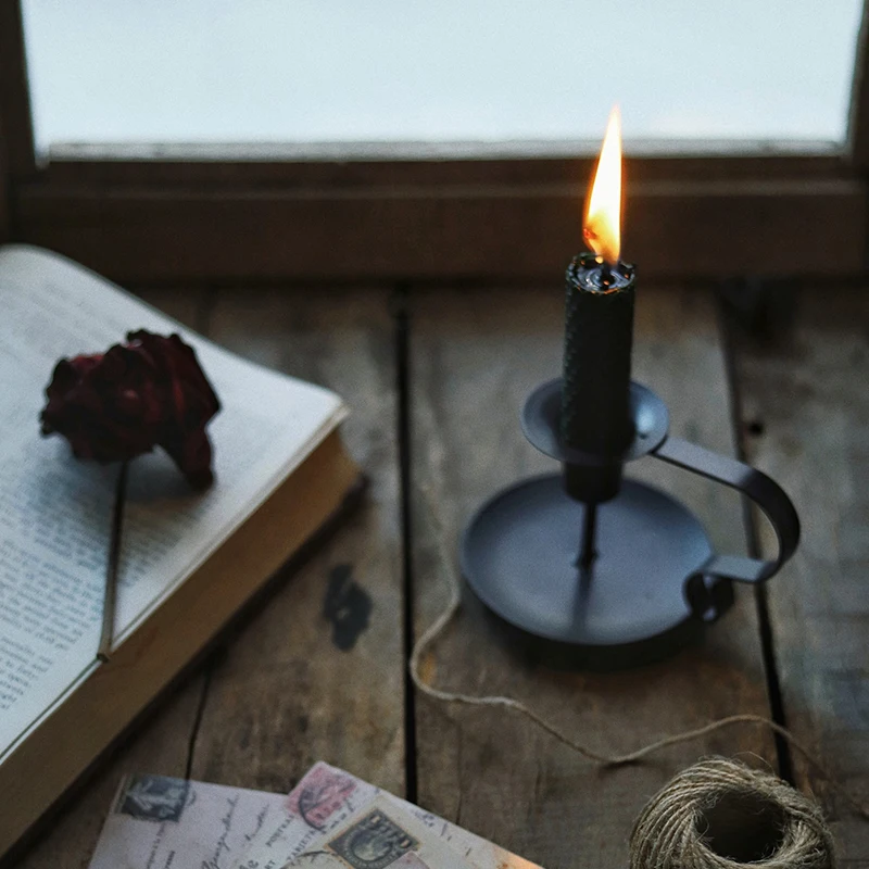 Retro żelazny świecznik świecznik Home Decor obiad stół weselny dekoracja świeca stojak akcesoria fotografia rekwizyty