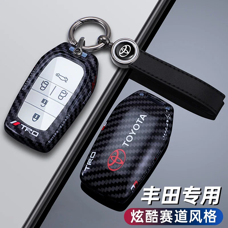 

Fashion Racing Style Design Car Key Case Key Styling Accessory For Toyota C HR CHR Prius RAV 4 Camry Corolla 2017 2018 2020 2021