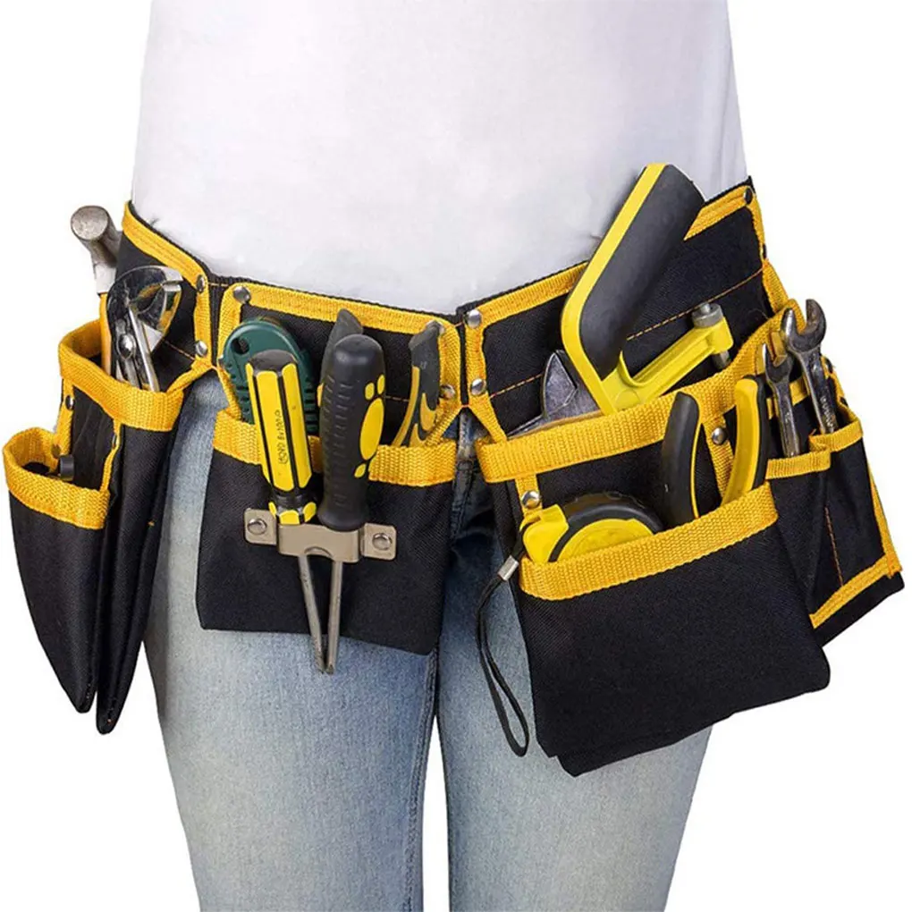 

Cloth Tool Belt Organiser - Multiple Pockets Quick-fit Buckle Wide Application Different-shape