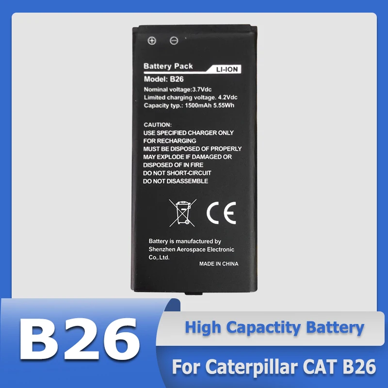 XDOU B26 1500mAh Replace Battery For Caterpillar CAT B26 Mobile Phone Batteries