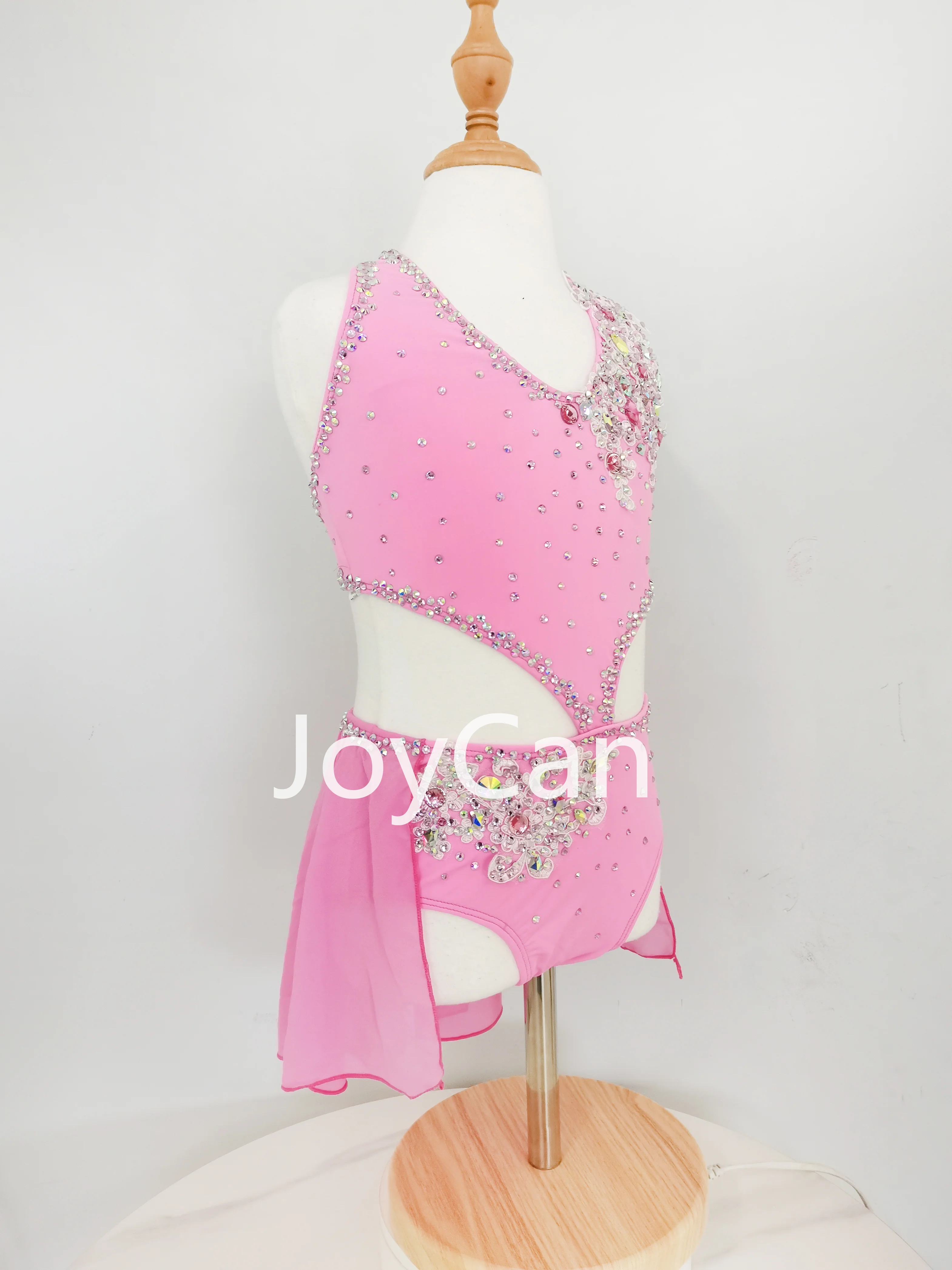 JoyCan-فستان رقص موسيقى الجاز الغنائي ، الزي الوردي ، ملابس الرقص القطبي ، تدريب أداء الفتيات