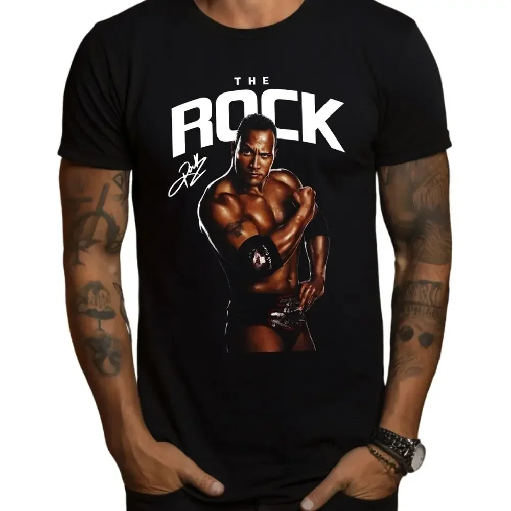 The Rock Wrestling T-Shirt Black  WWE