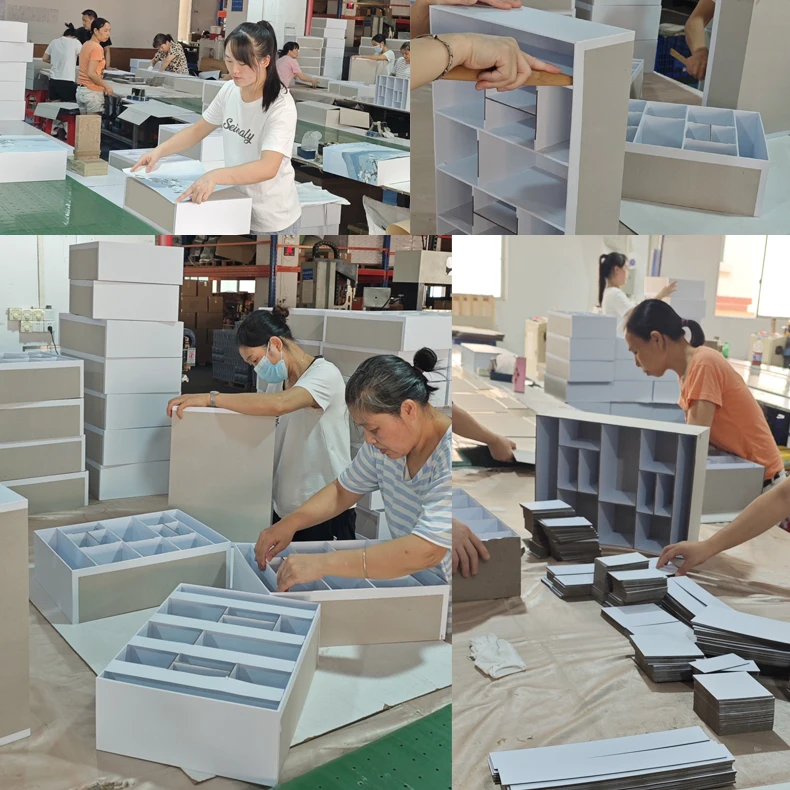 Customized queryLuxury Double-Door Rigid Gift Box Custom Blue Cardboard Countdown Christmas Advent Calendar Beauty Box Logo Recy