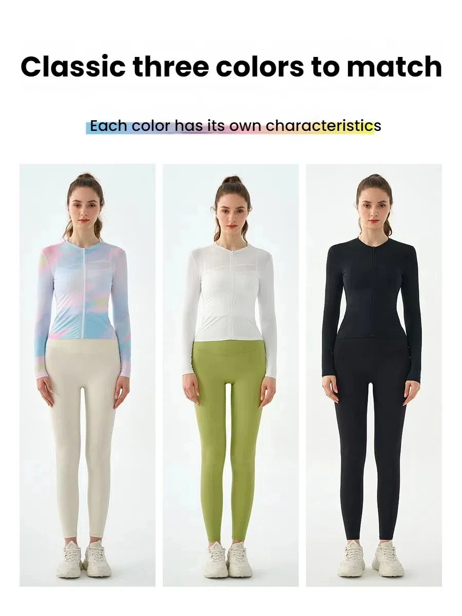 Women's Cycling Clothing Summer Long Sleeve Coats Rainbow Dopaamine Breathable Quick Dry Sport Jacket Road Bicycle Fitness Suit