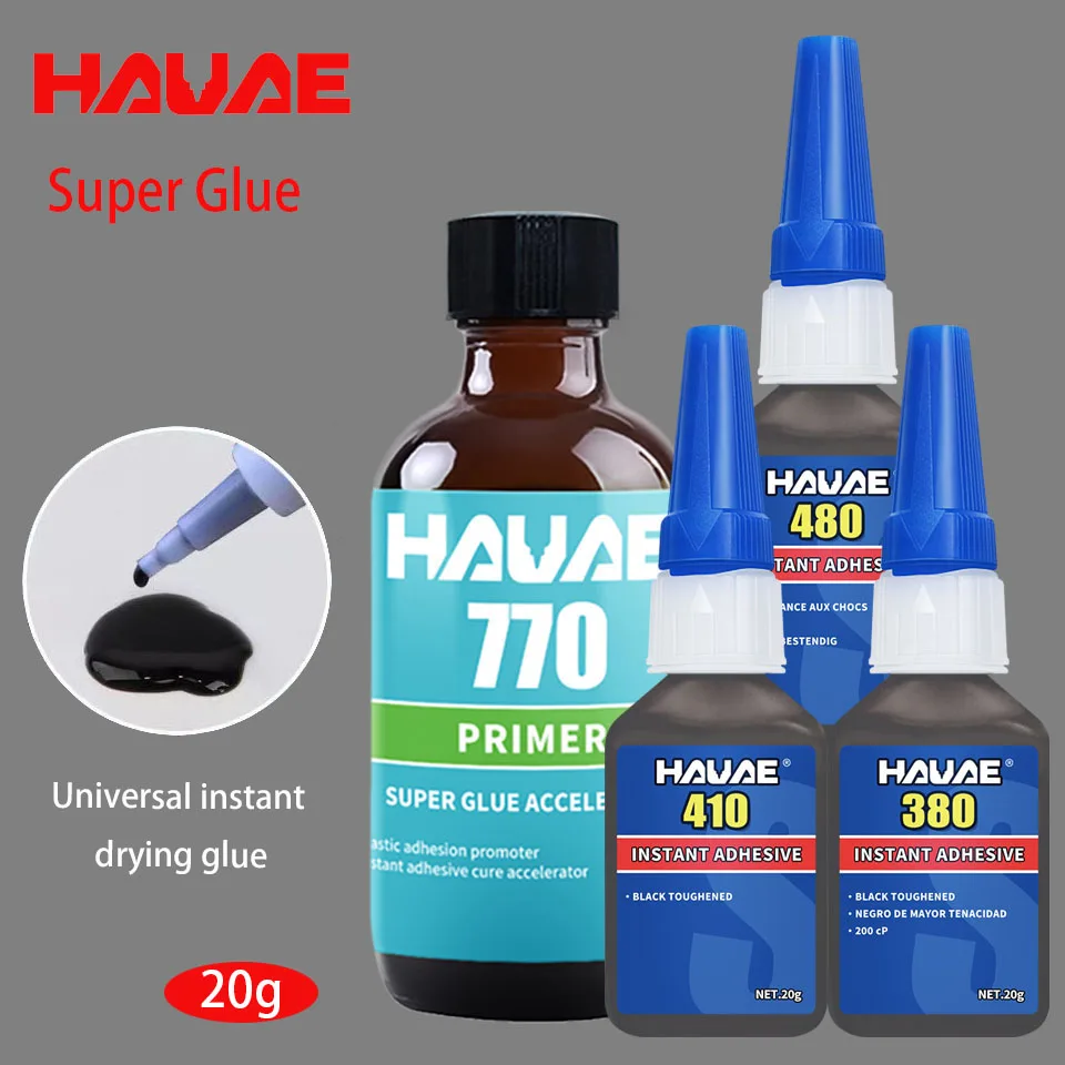 20g looctitf 480 410 4210 438 380 770 7452 Quick drying glue High viscosity Universal Metal Wood Ceramic Super glue Black