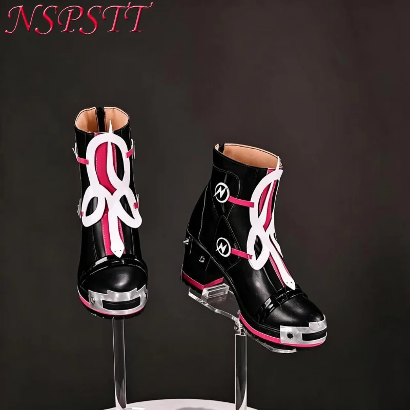 

NSPSTT Zenless Zone Zero Cissia Cosplay Shoes Women High Heel Boots Anime Game Cos Footwear For Halloween Comic Con Costume