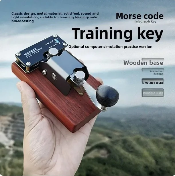 Morse code, training manual keys, radio station telegraph transmitter computer simulation