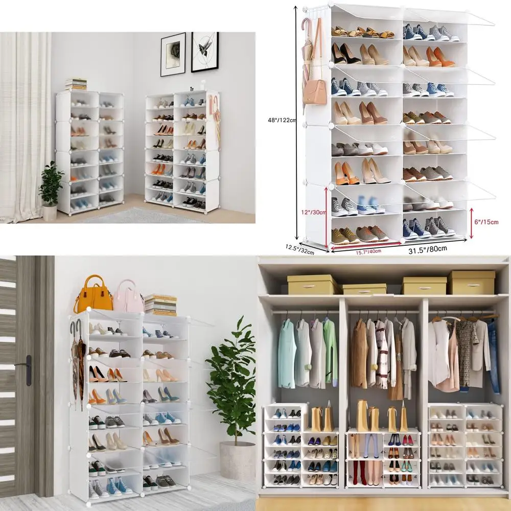 

Органайзер для обуви на 32 пары, крепящийся на дверь, для шкафа, прихожей и спальни