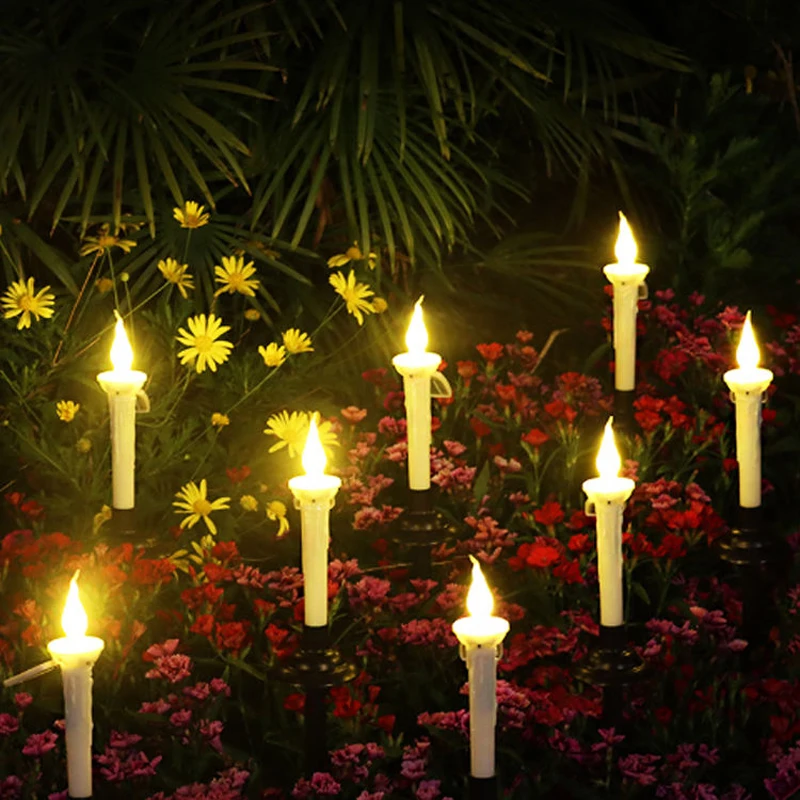 Luz Solar de jardín con candelabros, lámpara LED Solar impermeable, decoración de camino de césped de jardín al aire libre