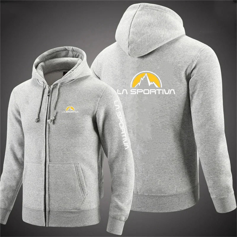 La Sportiva Hoodie Fashion Casual Men Hoodies Zipper Sweatshirts Men Top Pullover Hoodies Sweatshirt Male Top