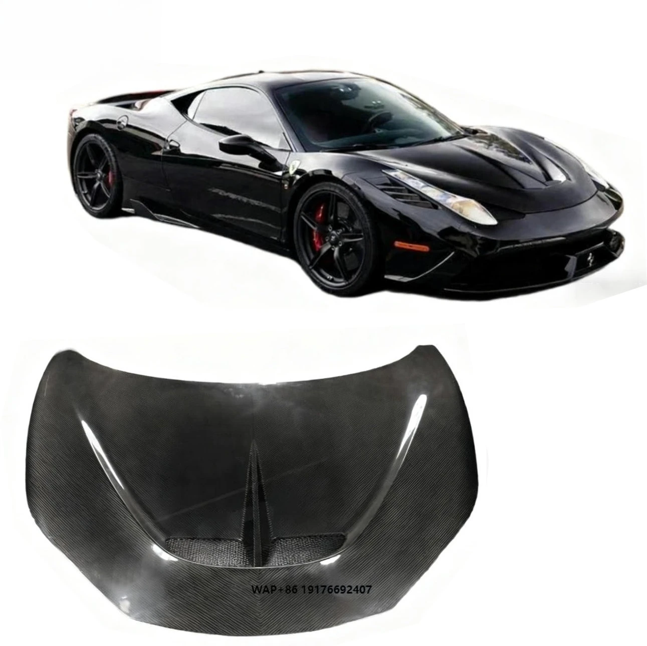 

For 458 2011-2016 Upgrade High Quality Dry Carbon Fiber Speciale Style Real Carbon Fiber Hood Bonnet