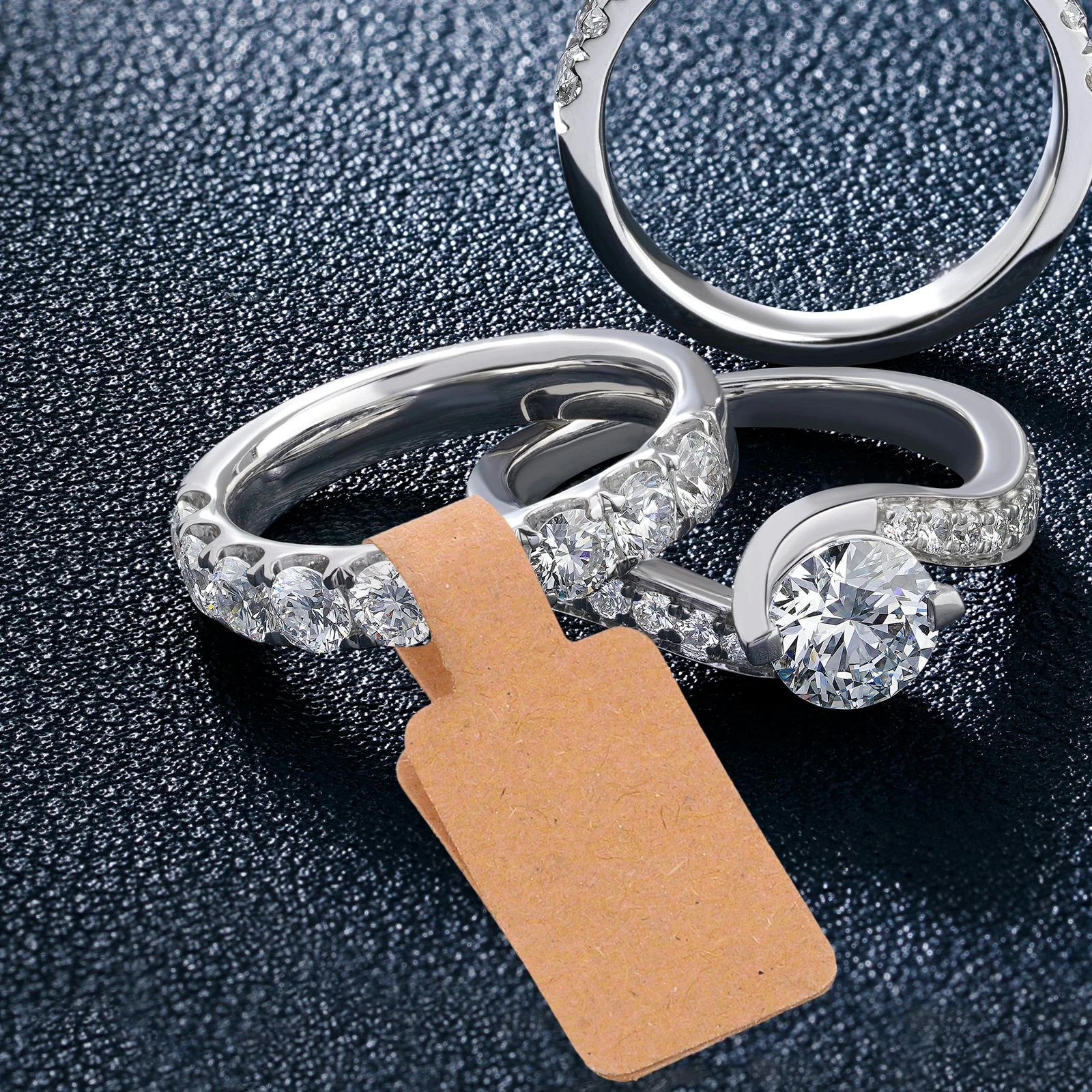 

200Pcs Blank Brown Self Adhesive Jewelry Price Tags Rectangle Shape Stickers for Necklace Ring Bracelet Display Labels